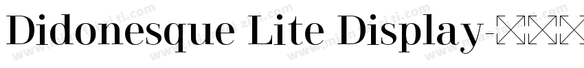 Didonesque Lite Display字体转换